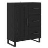 vidaXL Highboard so z&aacute;suvkou 2 pcs Čierny dub 69,5 x 34 x 180 cm