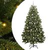 vidaXL Umel&yacute; vianočn&yacute; stromček 210 cm 300 LED Tepl&aacute; biela PVC a oceľ