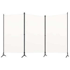 vidaXL 3-panelov&yacute; parav&aacute;n biely 260x180 cm l&aacute;tka