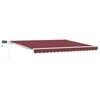 vidaXL Ručne zaťahovacia mark&iacute;za s LED burgundsk&aacute; 400x300 cm