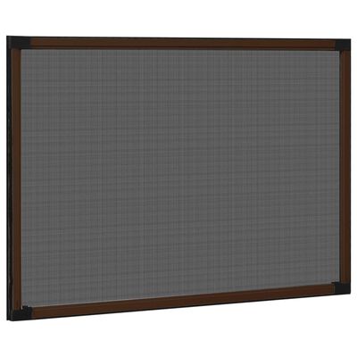 vidaXL Výsuvná okenná sieťka proti hmyzu hnedá (75-143)x50 cm