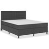 vidaXL Posteľ boxspring tmavo&scaron;ed&aacute; l&aacute;tkov&aacute; 160x200 cm