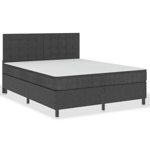 vidaXL Posteľ boxspring tmavo&scaron;ed&aacute; l&aacute;tkov&aacute; 160x200 cm