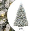 vidaXL Umel&yacute; vianočn&yacute; stromček 210 cm 300 LED Tepl&aacute; biela PVC a oceľ