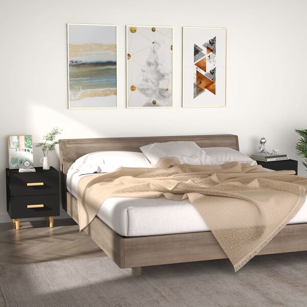 vidaXL Nočné stolíky 2 ks čierne 40x35x47,5 cm