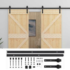 vidaXL Posuvn&eacute; dvere 2 ks 80 x 210 cm Borovicov&yacute; mas&iacute;v