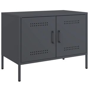 vidaXL TV skrinka antracitov&aacute; 68x39x50,5 cm oceľ