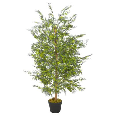 vidaXL Umelá rastlina strom cyprus s kvetináčom zelená 120 cm