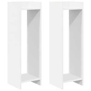 vidaXL Stojan na rastliny Biely 30 x 30 x 100 cm Kon&scaron;truovan&eacute; drevo