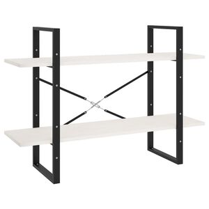 vidaXL Knižnica s 2 policami biela 100x30x70 cm mas&iacute;vna borovica