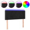 vidaXL Čelo postele s LED čierne 90x5x78/88 cm zamat