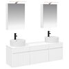 vidaXL Set kabinetov do k&uacute;peľne 5 pcs Biela 50 x 14,5 x 70 cm