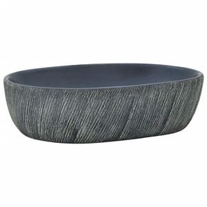 vidaXL Um&yacute;vadlo na dosku čierno-siv&eacute; ov&aacute;lne 47x33x13 cm keramick&eacute;