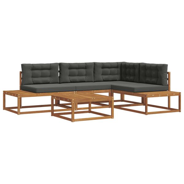 vidaXL Z&aacute;hradn&aacute; s&uacute;prava gaučov 5 Kus Pr&iacute;rodn&aacute; a antracitov&aacute;