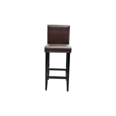 vidaXL Barové stoličky 4 ks, tmavohnedé, umelá koža