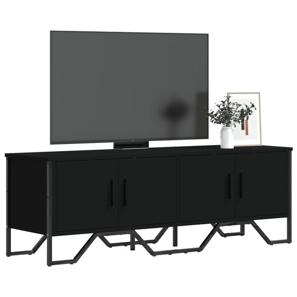 vidaXL TV stol&iacute;k čierny 122x34x41 cm kompozitn&eacute; drevo