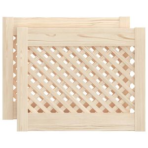 vidaXL Dvere skrinky mriežkov&yacute; dizajn 2 ks 49,5x39,5 cm mas&iacute;v borovica