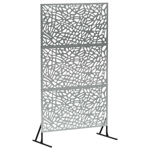vidaXL Z&aacute;ves na zabezpečenie s&uacute;kromia 100 x 50 x 180 cm Strieborn&aacute;