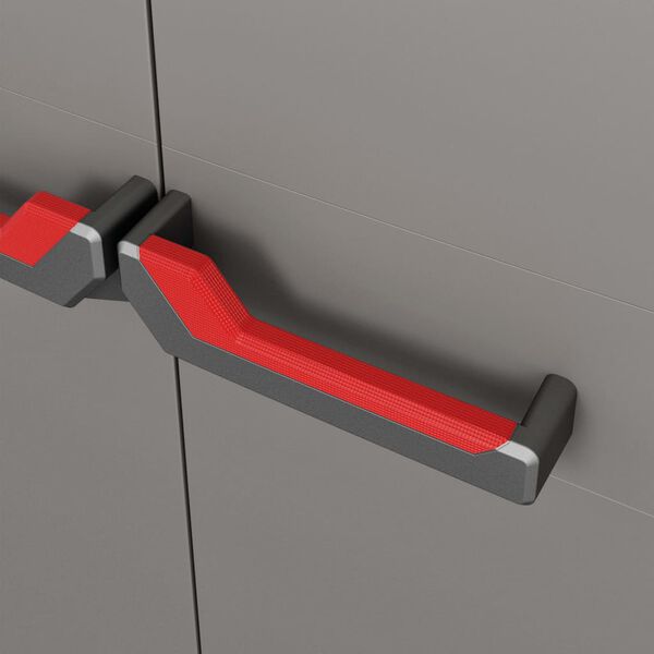 Keter Skladovacia skrinka s policami Stilo sivo-čierna 173 cm