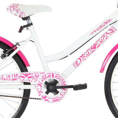vidaXL Detský bicykel ružovo-biely 24 palcový