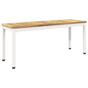 vidaXL Z&aacute;hradn&aacute; lavička 108,5 x 35 x 45 cm Pevn&eacute; ak&aacute;ciov&eacute; drevo Biela