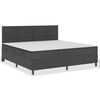 vidaXL Posteľ boxspring tmavo&scaron;ed&aacute; l&aacute;tkov&aacute; 200x200 cm