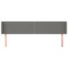 vidaXL Čelo postele so z&aacute;hybmi tmavosiv&eacute; 203x16x78/88 cm l&aacute;tka