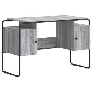 vidaXL St&ocirc;l s &uacute;ložn&yacute;m priestorom Siv&yacute; Sonoma 120 x 50,5 x 75,5 cm