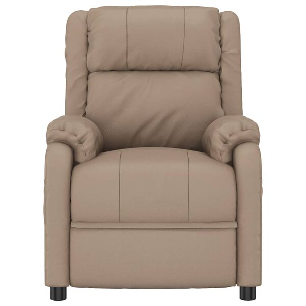 vidaXL Masážne kreslo, kapučínové, umelá koža