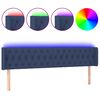 vidaXL Čelo postele s LED modr&eacute; 203x16x78/88 cm l&aacute;tka