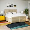 vidaXL Boxspring posteľ s matracom kr&eacute;mov&aacute; 200x200 cm l&aacute;tka