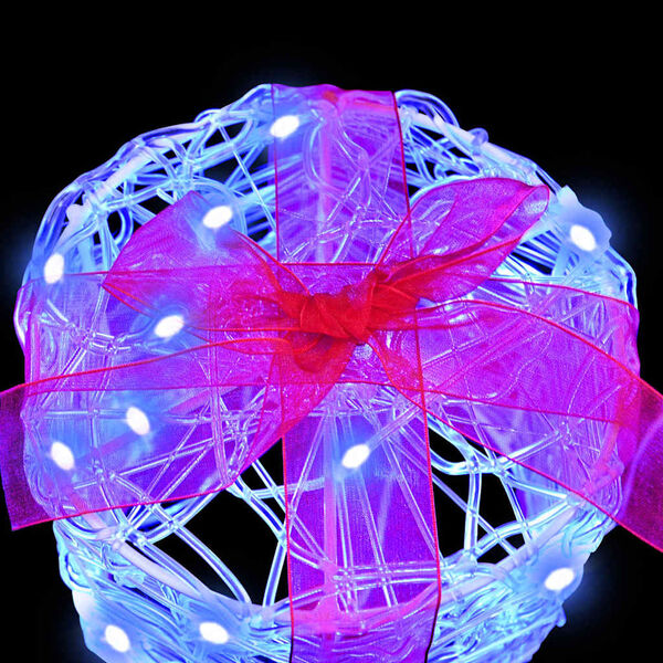 vidaXL Dekorácia Darčekovej Škatule 3 pcs Modrá 20 x 20 x 21 cm Akryl