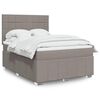 vidaXL Posteľn&yacute; r&aacute;m boxspring s matracom sivohned 140x200 cm l&aacute;tka