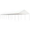 vidaXL Alt&aacute;nok so strechou, biely 15,61x4,08x3,22 m, polyetyl&eacute;n
