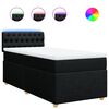 vidaXL Boxspring posteľ s matracom čierna 100x200 cm l&aacute;tka