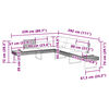 vidaXL Záhradná pohovka so vankúšmi tvar L sivá polyratan a akácia