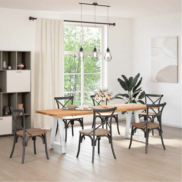 vidaXL Nohy k jed&aacute;lensk&eacute;mu stolu v tvare A, 2 ks, biele, 60 x (72-73) cm, oceľov&eacute;