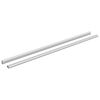 vidaXL Tyč do skrine 2 ks Strieborn&aacute; 964 x 15 x 29 mm