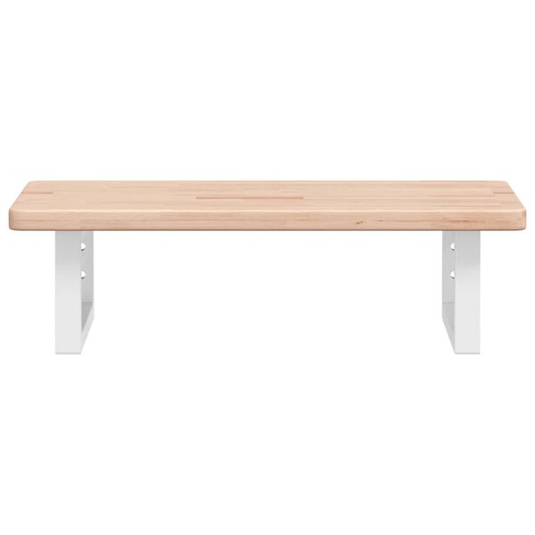 vidaXL Polica pod um&yacute;vadlo, n&aacute;stenn&aacute;, oceľ a dubov&yacute; mas&iacute;v