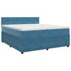 vidaXL Posteľ boxspring s matracom Tmavomodr&aacute; 200 x 200 cm Zamat