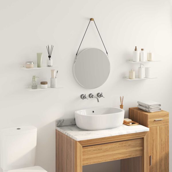 vidaXL Z&aacute;vesn&aacute; polica N&aacute;stenn&yacute; 4 pcs Biely 40 x 18 x 2,5 cm Oceľ