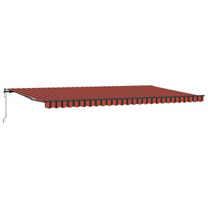 vidaXL Sklopn&aacute; mark&iacute;za oranžov&aacute; a hned&aacute; 600 &times; 350 cm Tkanina a hlin&iacute;k
