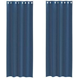 vidaXL Voile Z&aacute;clony s priechodkami 2 ks Royal Blue