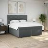 vidaXL Boxspring posteľ s matracom tmavosiv&aacute; 180x200 cm l&aacute;tka