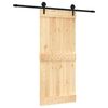 vidaXL Posuvn&eacute; dvere Pr&iacute;rodn&aacute; a čierna 90 x 210 cm
