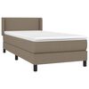 vidaXL Boxspring posteľ s matracom sivohned&yacute; 100x200 cm l&aacute;tka