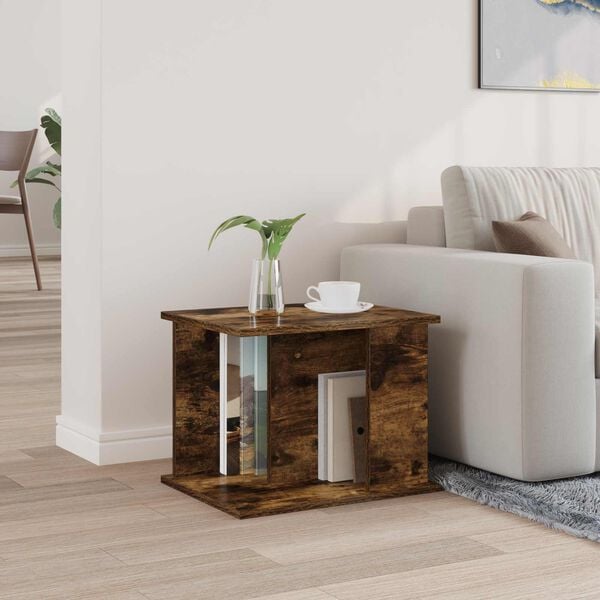 vidaXL Reg&aacute;l na časopisy Dymov&aacute; dub 35 x 35 x 45 cm Kompozitn&eacute; drevo