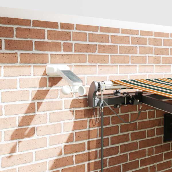 vidaXL Text&iacute;lia na slnečn&iacute;k s Zelen&aacute; a žlt&aacute; 450 &times; 350 cm Polyester