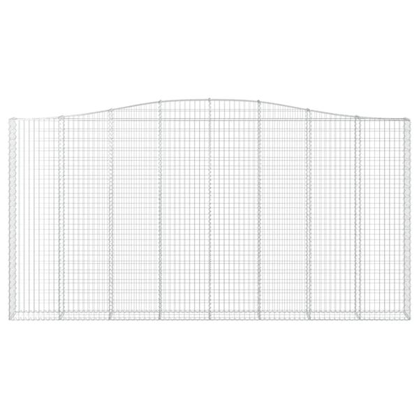 vidaXL Oblúkový gabionový kôš 400x30x200/220 cm pozinkované železo