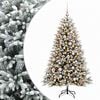 vidaXL Umel&yacute; vianočn&yacute; stromček s guľami 240 cm 300 LED Tepl&aacute; biela